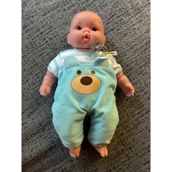 Berenguer JC Realistic Baby Doll In Blue Bear Outfit With Pacifier 12 inch - Picture 1 of 12